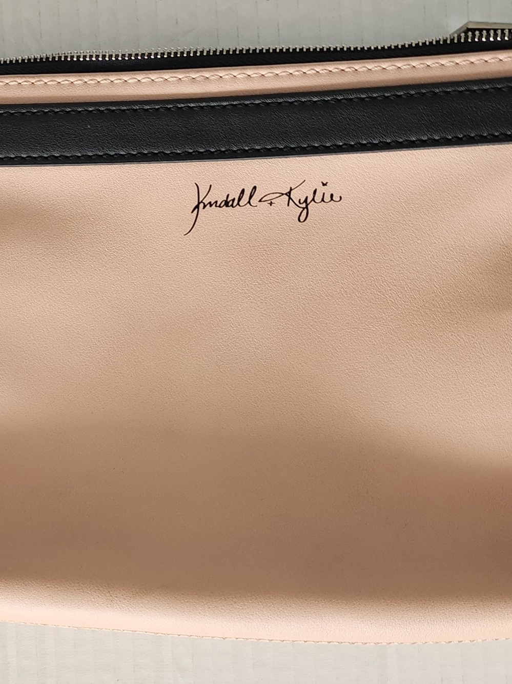 Kendall + Kylie Blush Pink Wristlet Clutch | Minimalist Vegan Leather Pouch - Picture 4 of 5